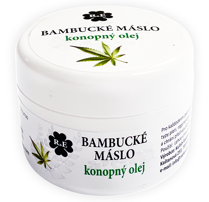 Bambucké tělové máslo s konopným olejem 30 ml