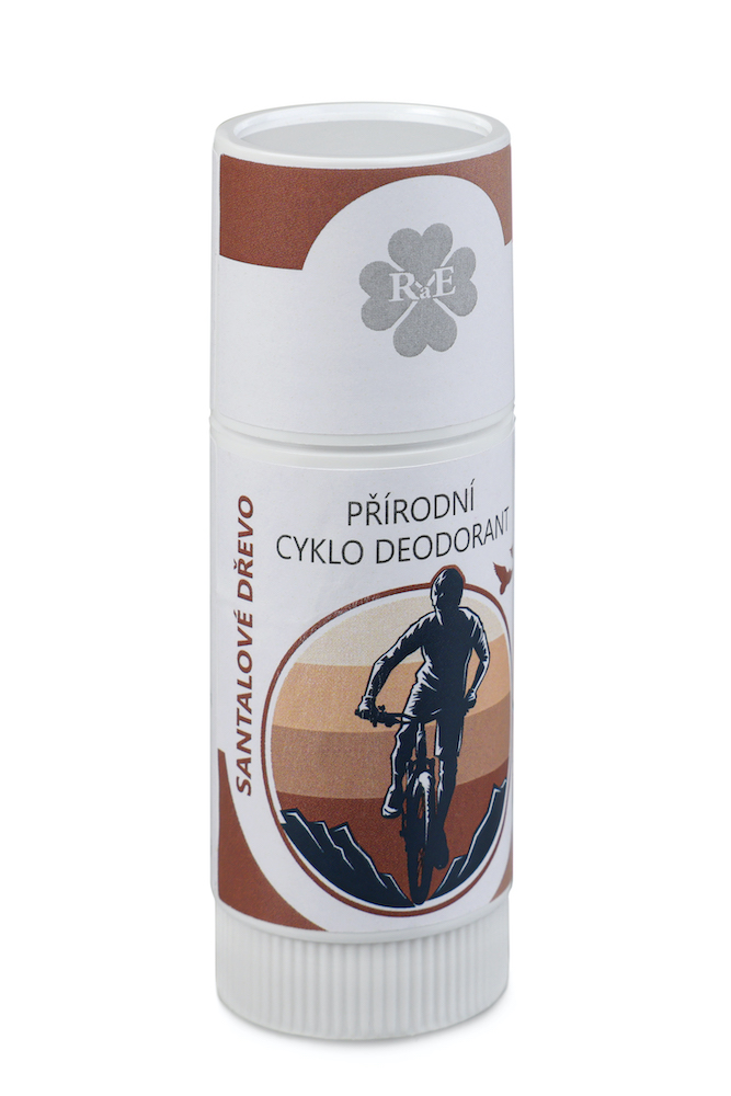 CYKLO PŘÍRODNÍ DEODOARNT SANTALOVÉ DŘEVO PRO FANOUŠKY HORSKÉ CYKLISTIKY