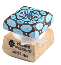 Prírodný krémový dezodorant Indický lotos s ručne maľovaným viečkom - mandala 15 ml