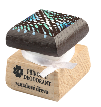 Prírodný krémový dezodorant Santalové drevo s ručne maľovaným viečkom 15 ml