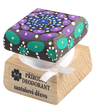 Prírodný krémový dezodorant Santalové drevo s ručne maľovaným viečkom - mandala 15 ml